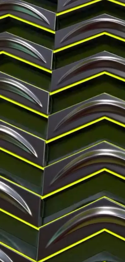 Modern geometric abstract art with sharp lines and bold patterns on a phone wallpaper.