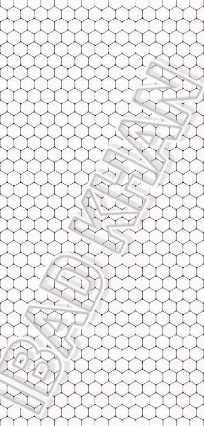 Modern hexagon pattern wallpaper in white with a minimalist design.