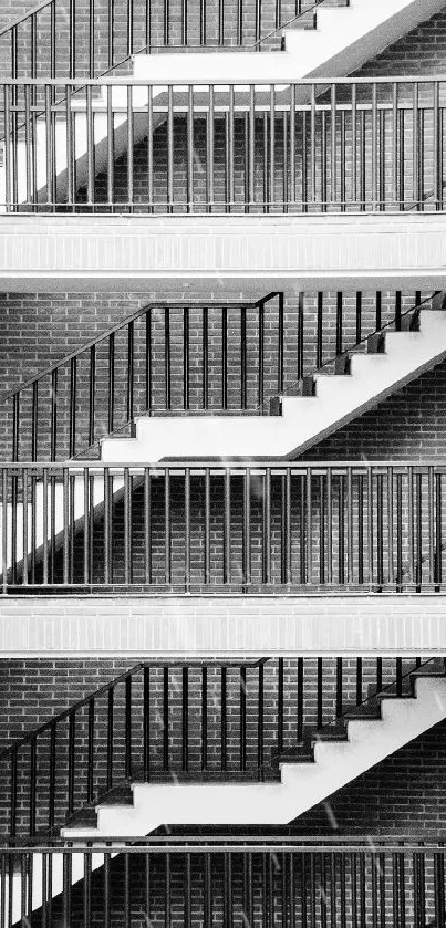 Black and white outdoor staircase architecture wallpaper.