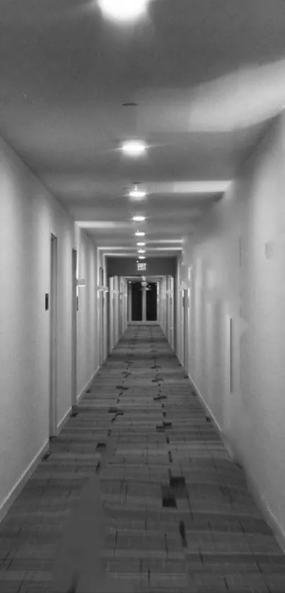 Monochrome minimalist hallway mobile wallpaper