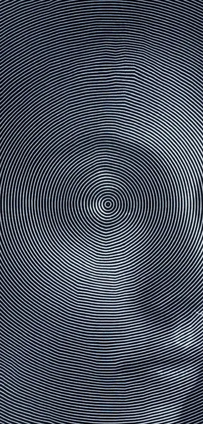 Monochrome hypnotic circle wallpaper design.