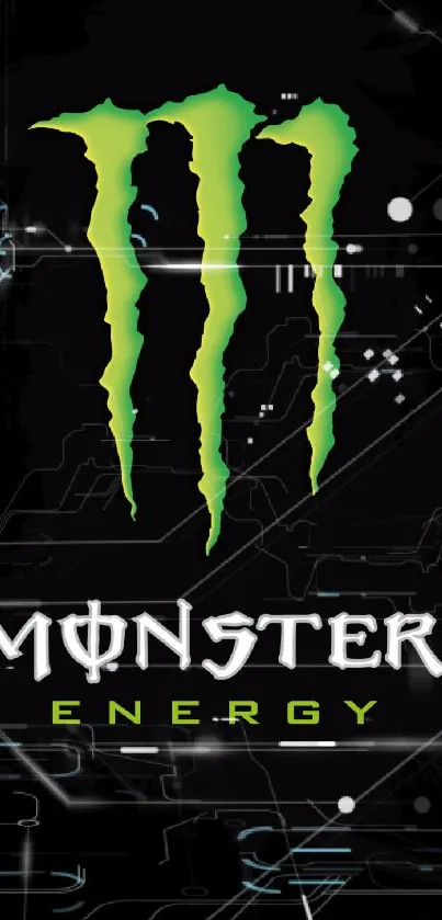 Monster Energy logo on a black background.