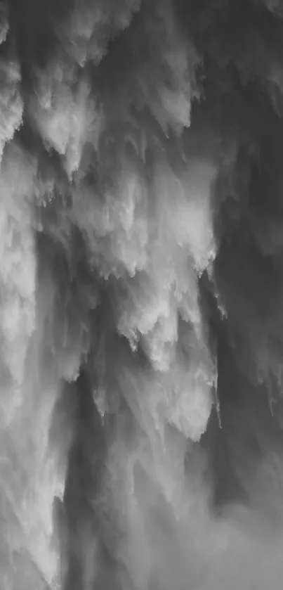 Moody grey abstract wave texture wallpaper.