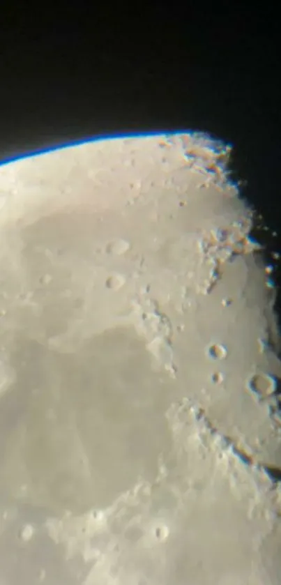 Gray-toned wallpaper featuring detailed view of the moon's surface and craters.