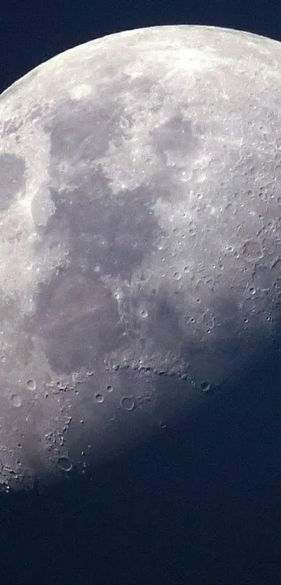 High-resolution moon wallpaper for mobile phones, featuring detailed lunar surface.