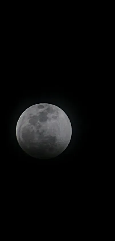 A luminous moon shines in a dark sky, offering a peaceful and stylish wallpaper.