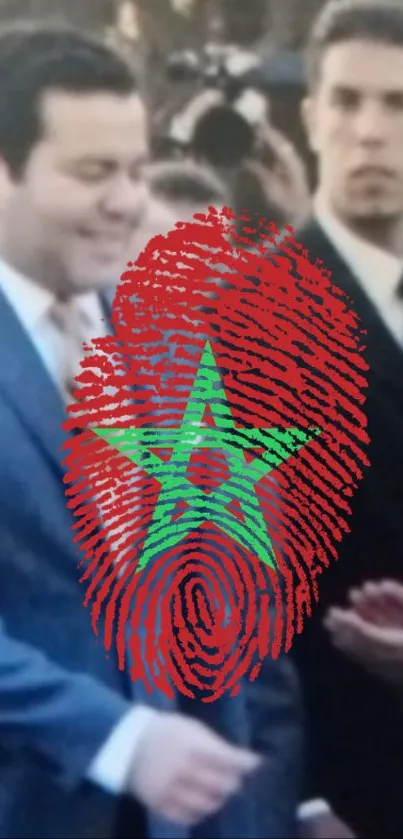 Moroccan fingerprint with star mobile wallpaper.