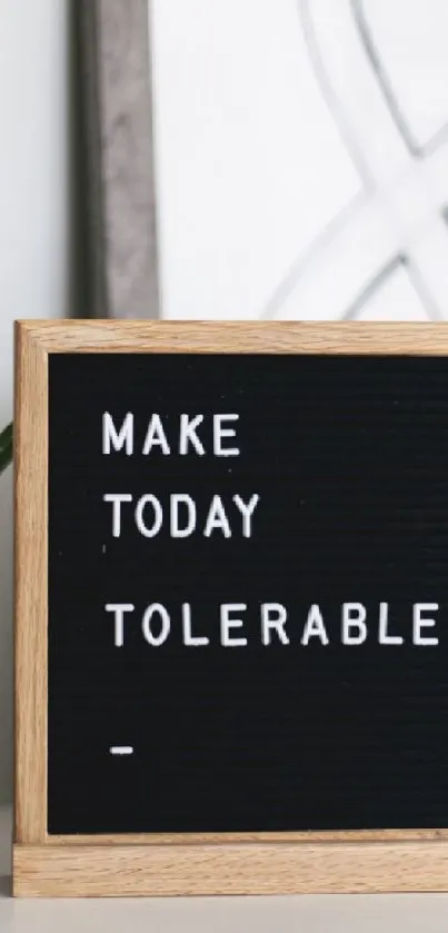 Minimalist motivational quote board wallpaper for phones.