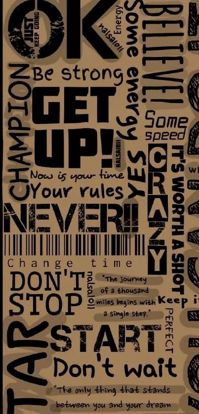 Typography art wallpaper with motivational quotes and affirmations.