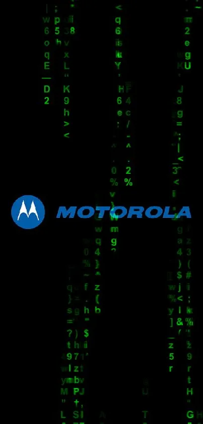 Black wallpaper with Motorola logo in blue and white.