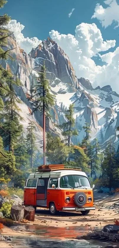 Mountain Range Valley Volkswagen Live Wallpaper