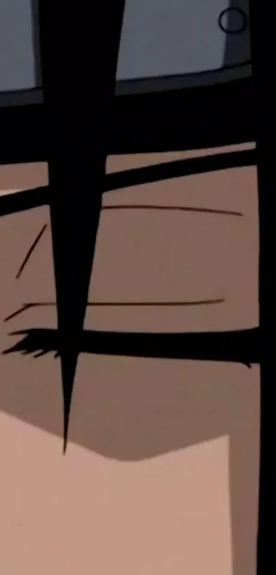 Dark anime eye closeup with artistic detail.
