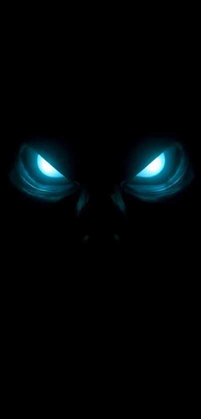 Mysterious eyes glowing in the dark minimalist wallpaper.