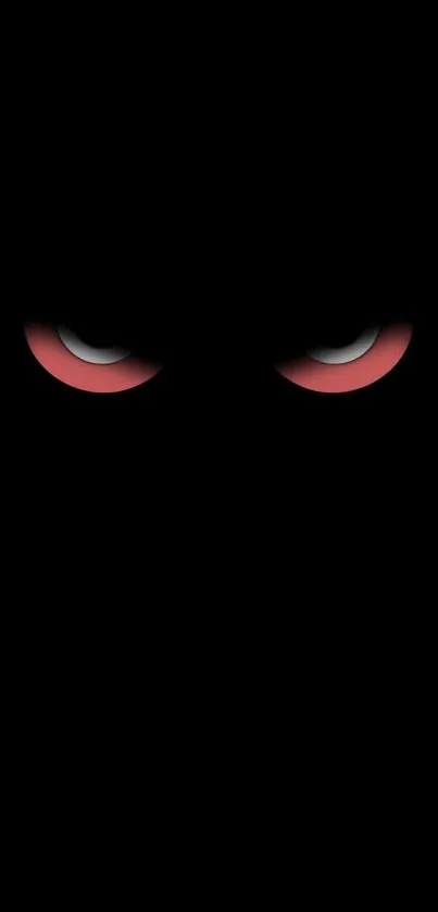 Mysterious wallpaper with glowing eyes in darkness.