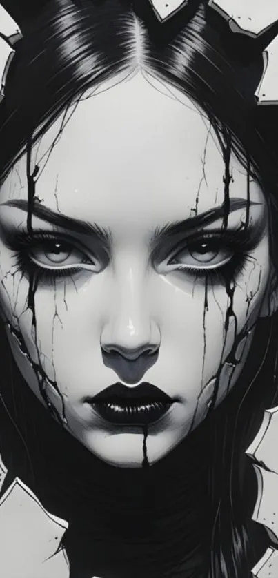 Gothic art wallpaper featuring a dramatic, mysterious portrait.