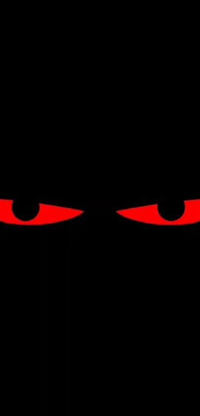 Vibrant red eyes on a dark black background wallpaper.