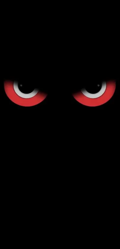 Wallpaper with glowing red eyes in darkness