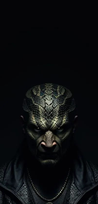 Dark snake head design mobile wallpaper.