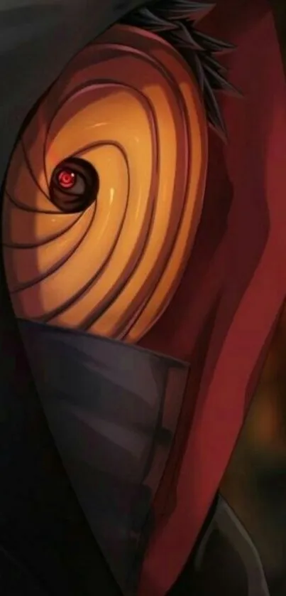 Anime wallpaper featuring a mysterious spiral mask.