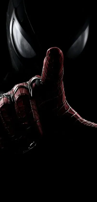 Dark superhero in mysterious shadow wallpaper.