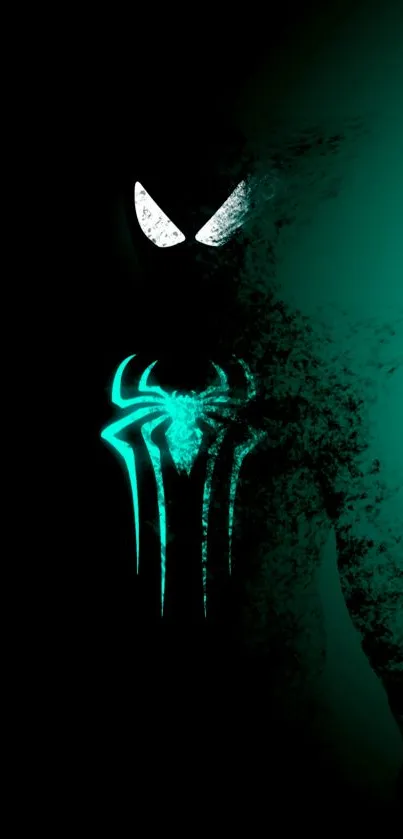 Dark Venom silhouette with glowing blue accents.