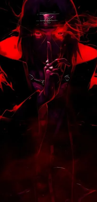 Animated dark figure with red and black aura.