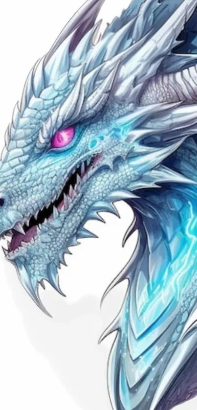 Ice dragon artwork with vibrant colors in fantasy style.