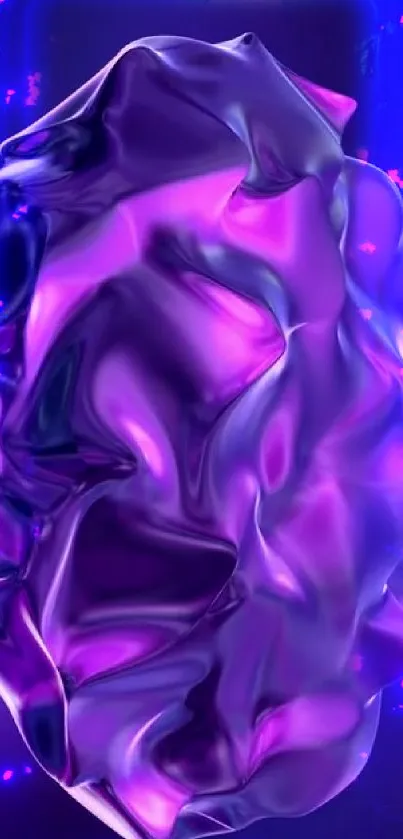 Mystic purple abstract wallpaper with neon lights.