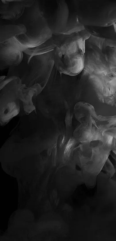 Mystic black and grey smoke wallpaper.