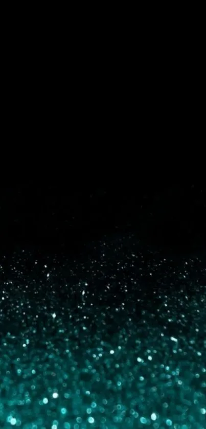 Turquoise glitter background with a mystic, dark top contrast.