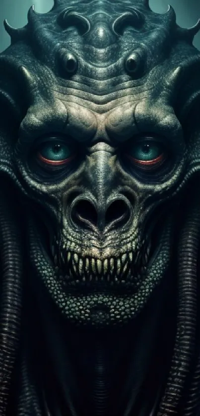 Dark mystical alien creature mobile wallpaper.