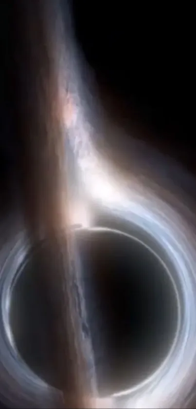 Mesmerizing black hole vortex wallpaper, capturing cosmic beauty.