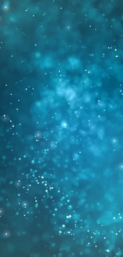 Mystical blue galaxy wallpaper with stars and cosmic patterns.