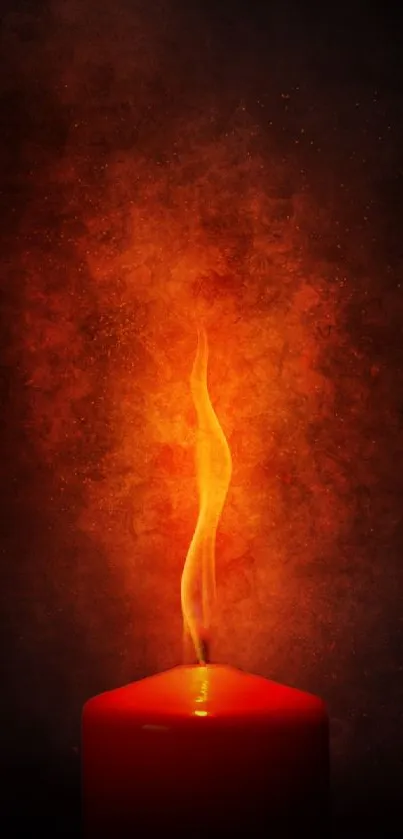 Mystical dark candle flame mobile wallpaper.