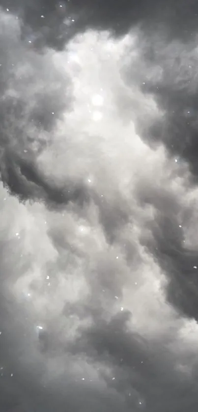 Mysterious cloudy sky wallpaper with a celestial theme.