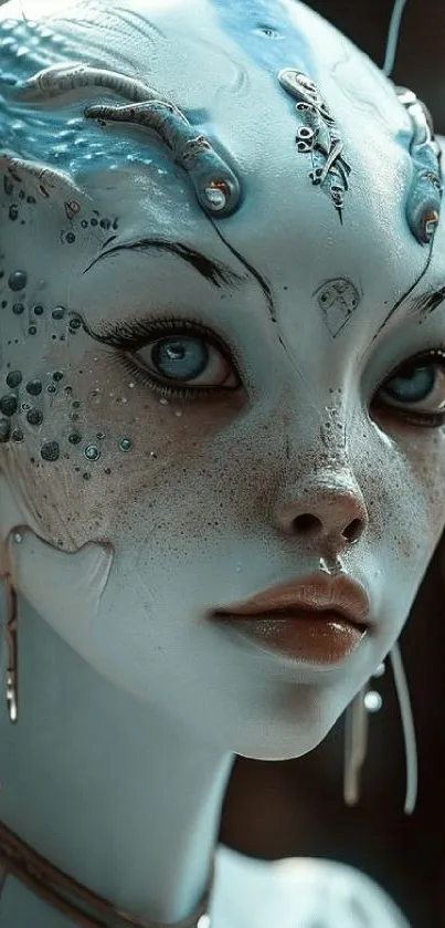 Fantasy creature with ornate features and ethereal design