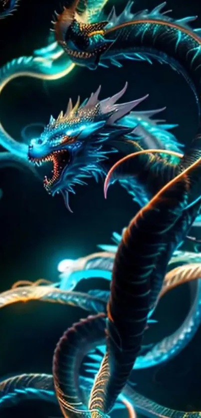Vibrant mystical dragon artwork for mobile wallpaper