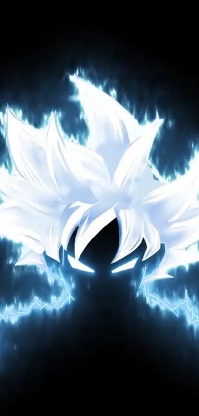 Anime character with glowing aura and electric energy.