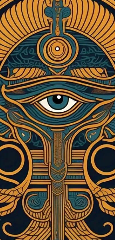 Abstract wallpaper featuring a mystical eye design