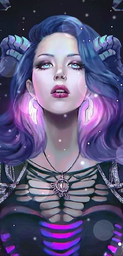 Ethereal character in vibrant fantasy art wallpaper.