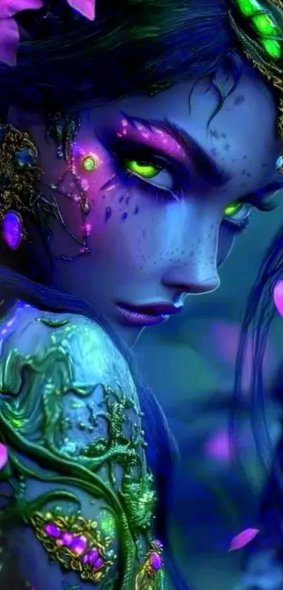 Mystical fantasy art wallpaper with vibrant colors.
