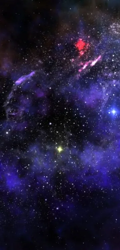 Mystical galaxy wallpaper with vibrant stars and cosmic colors.