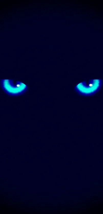 Wallpaper featuring glowing blue eyes in the darkness.