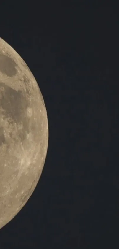 Full moon against a dark sky wallpaper.