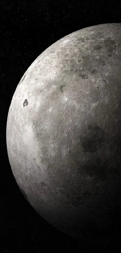 Captivating moon mobile wallpaper with a mysterious lunar surface.