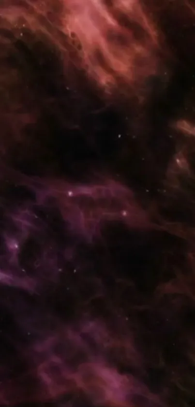 Ethereal pink and purple nebula mobile wallpaper.