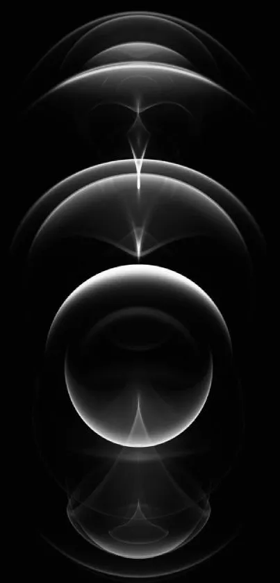 Dark abstract wallpaper with mystical glowing orbs and ethereal design elements.