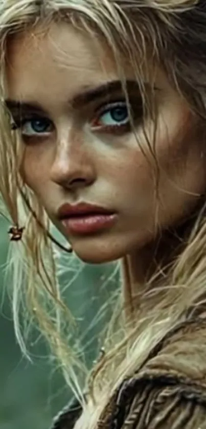 Portrait of a mystical woman with captivating eyes