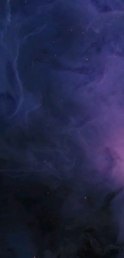 Mystical purple galaxy wallpaper with stars.