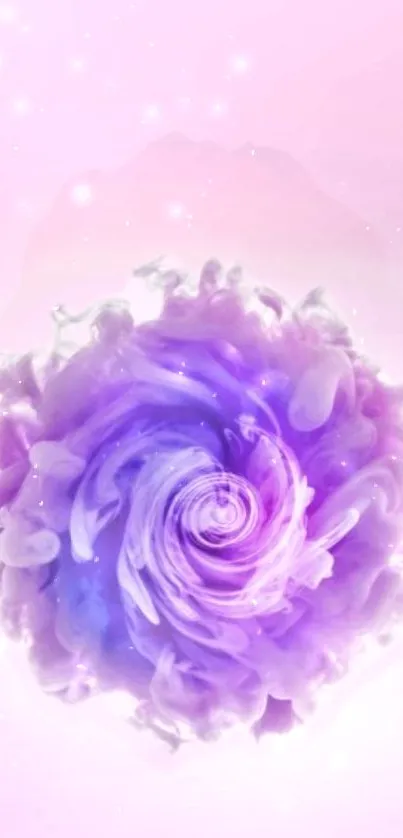 Pink and purple abstract cloud design wallpaper.